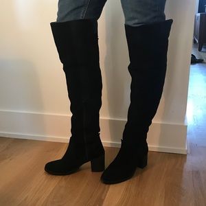 Italian Suede over the knee boots